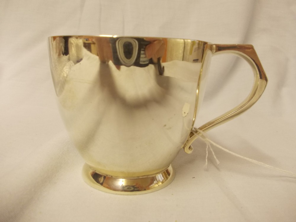 silver christening mug