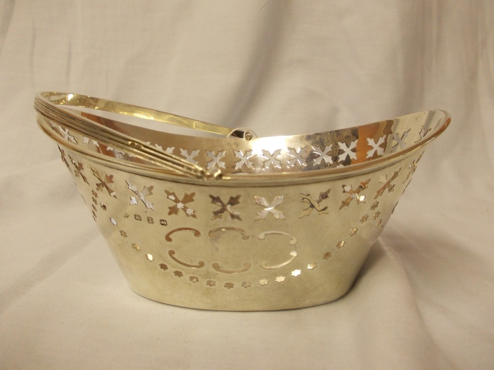 silver miniature fruit basket