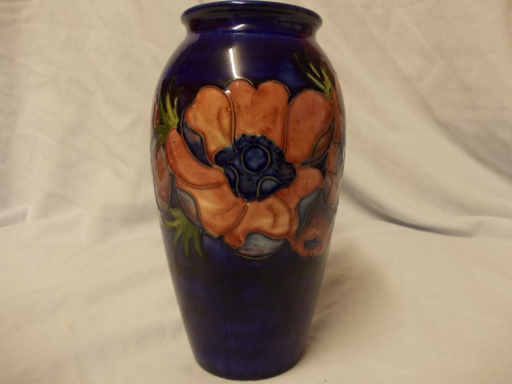 moorcroft anemone ovoid vase